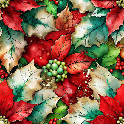 Painted Poinsettias Fat Quarter Bundle