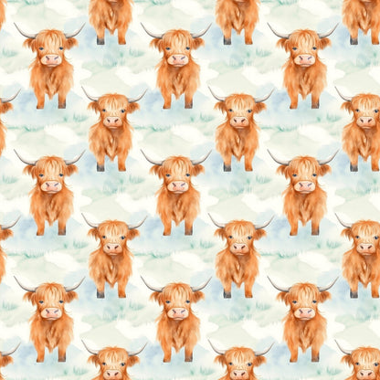 Funky Highland Cows Fat Quarter Bundle