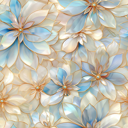 Iridescent Floral Mosaic Tiles Fat Quarter Bundle