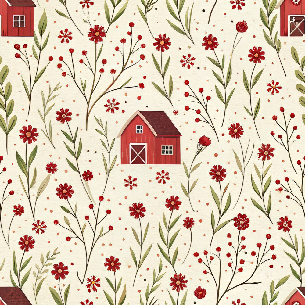Red Farmhouse Fat Quarter Bundle