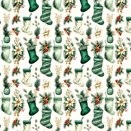 Vintage Emerald Christmas Fat Quarter Bundle