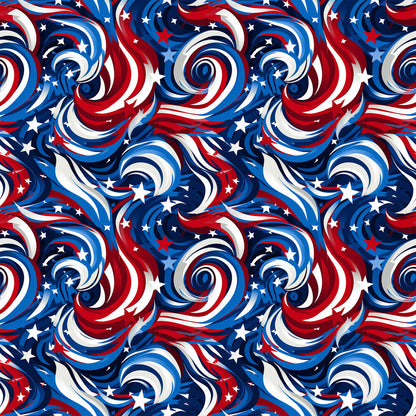 USA Flag Swirls Fat Quarter Bundle