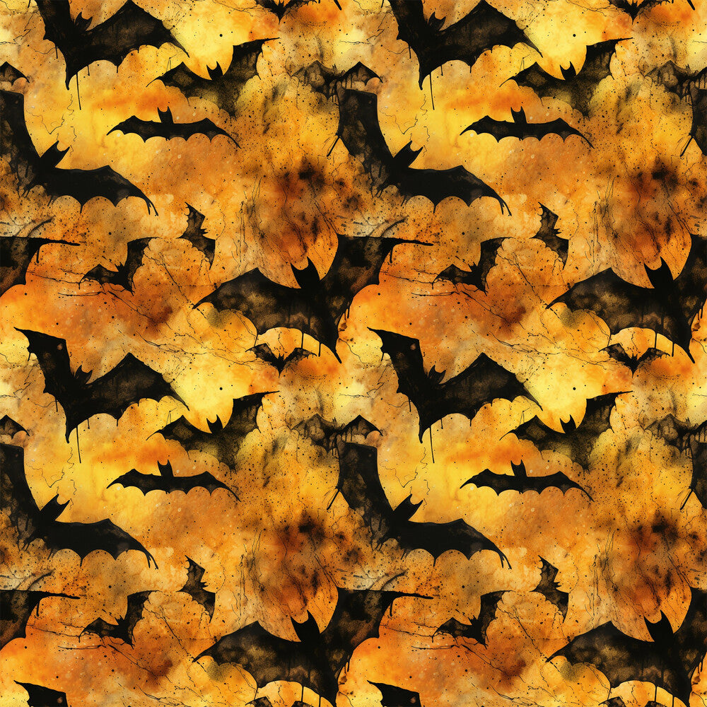 Watercolor Halloween Bats Fat Quarter Bundle