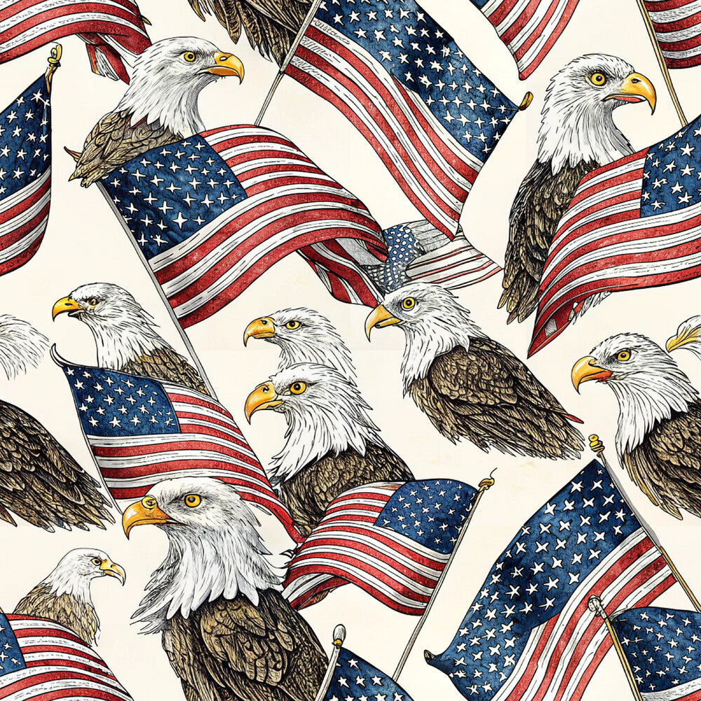 Bald Eagle Patriotic Fat Quarter Bundle