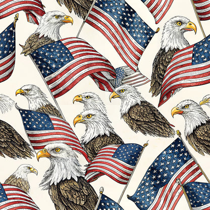 Bald Eagle Patriotic Fat Quarter Bundle