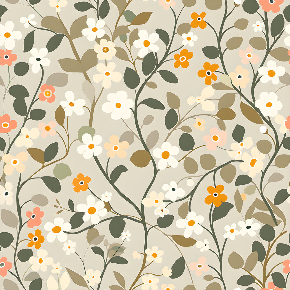Retro Floral Daisies Fat Quarter Bundle