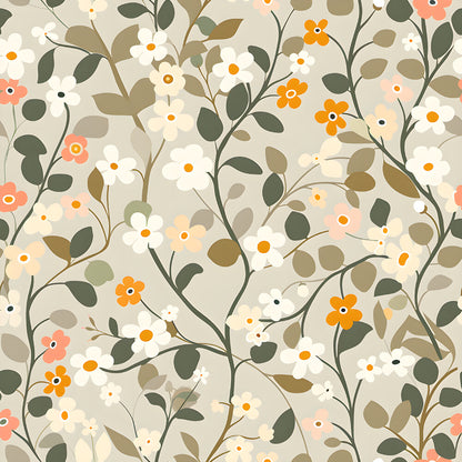Retro Floral Daisies Fat Quarter Bundle