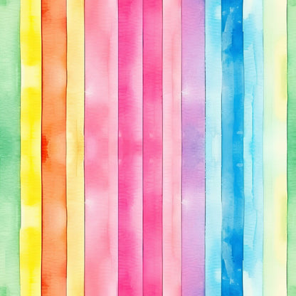 Watercolor Rainbow Stripes Fat Quarter Bundle