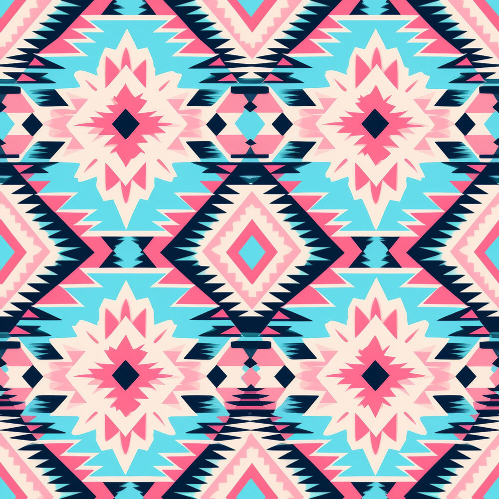 Aztec Pink and Blue Western Fat Quarter Bundle