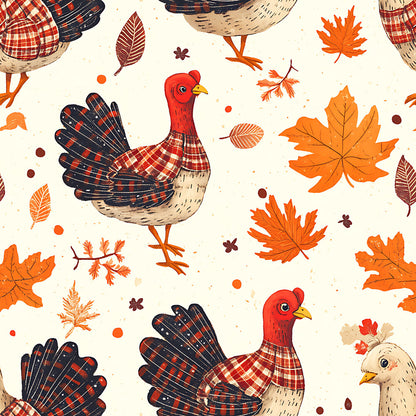 Retro Turkey Parade Fat Quarter Bundle
