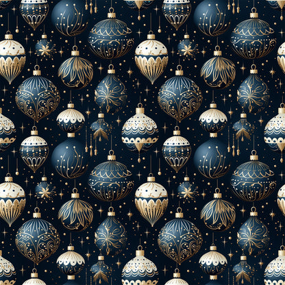 Navy and Cream Christmas Fat Quarter Bundle