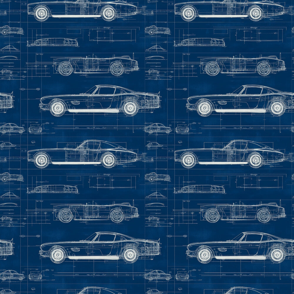 Vintage Car Blueprint Fat Quarter Bundle