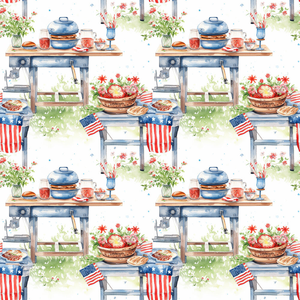 Red White and BBQ Fat Quarter Bundle
