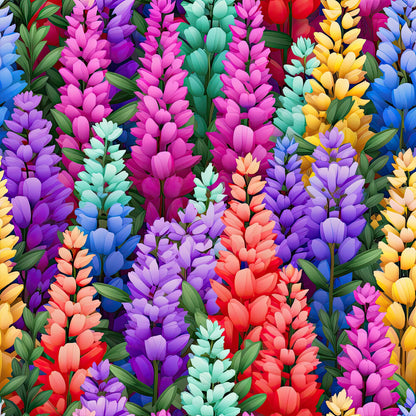 Rainbow Larkspur Flowers Fat Quarter Bundle