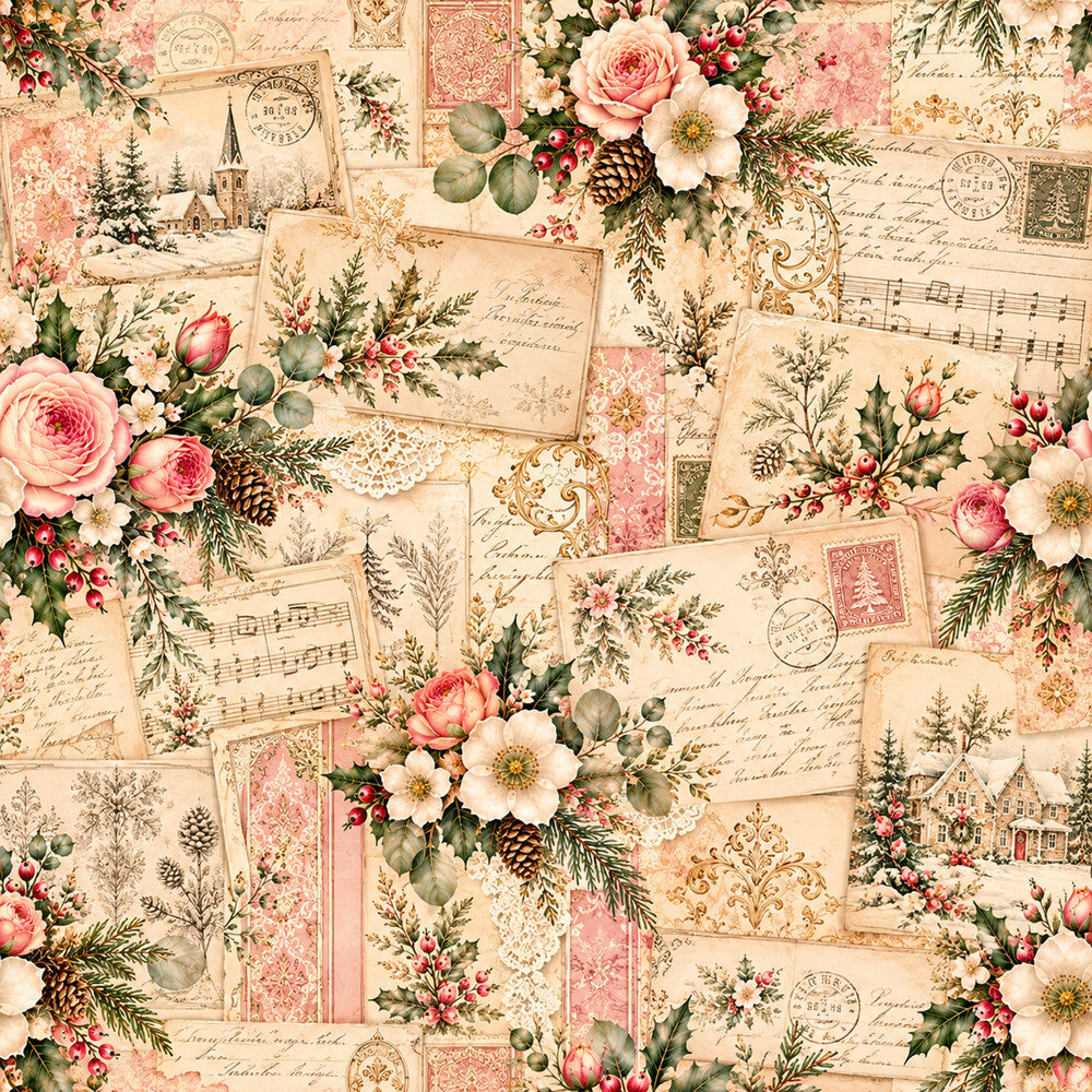 Christmas Rose Cottage Fat Quarter Bundle