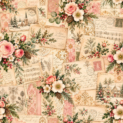 Christmas Rose Cottage Fat Quarter Bundle