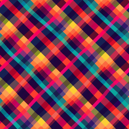 Neon Gingham Fat Quarter Bundle