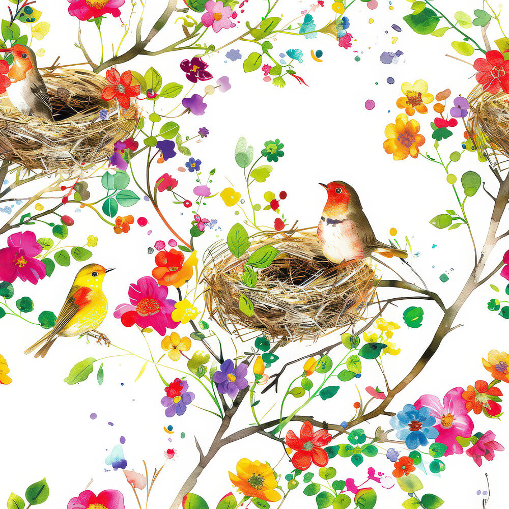 Birds Nest and Flowers Fat Quarter Bundle