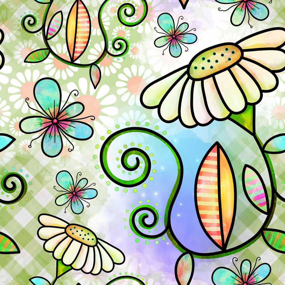 Watercolor Floral Collage Fat Quarter Bundle