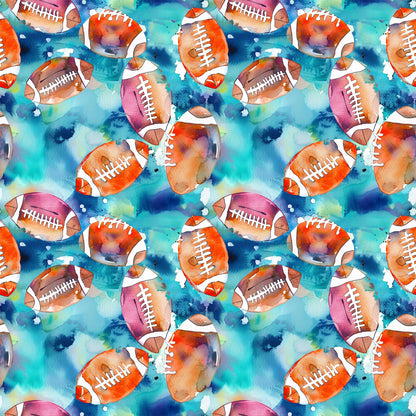 Watercolor Football Fat Quarter Bundle