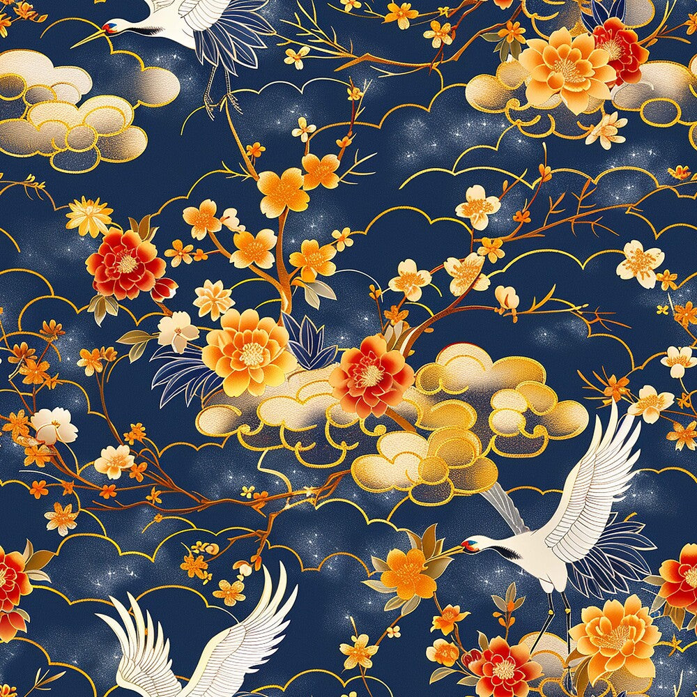 Japanese Cranes Fat Quarter Bundle