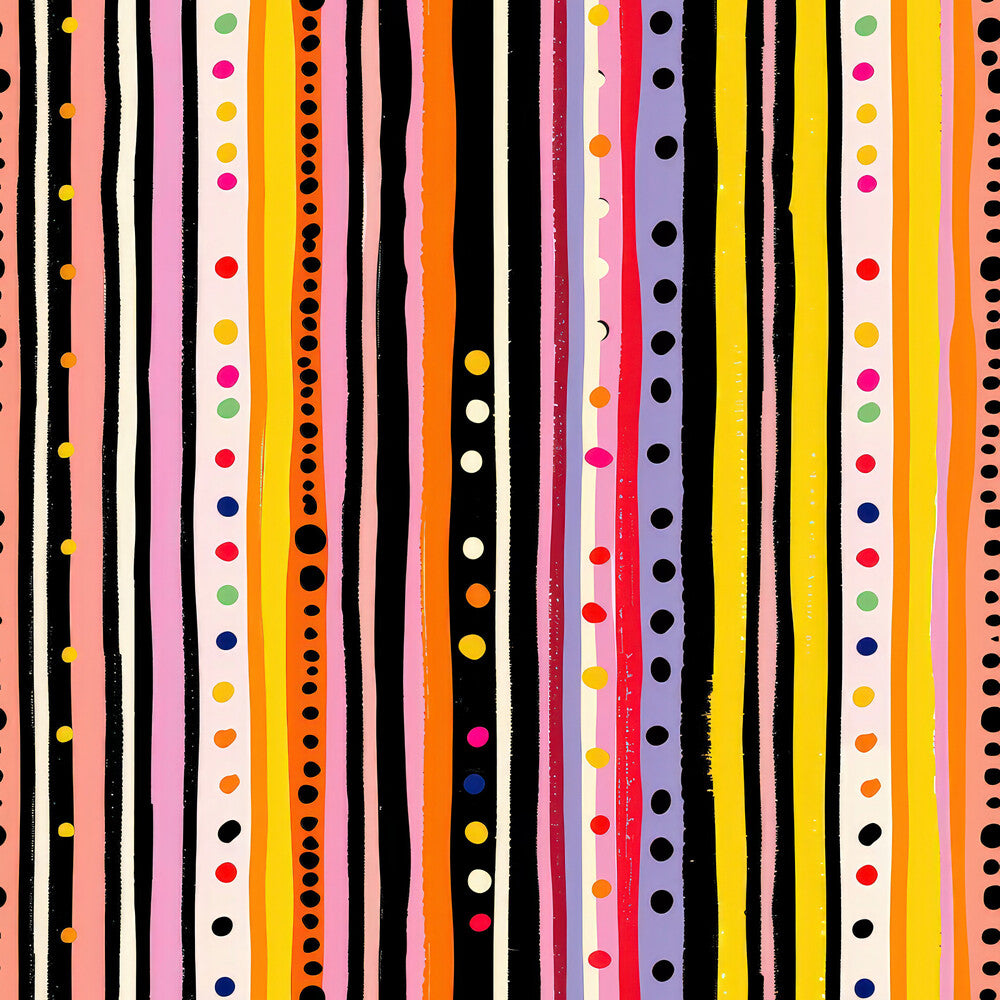 Colorful Stripes and Dots Fat Quarter Bundle