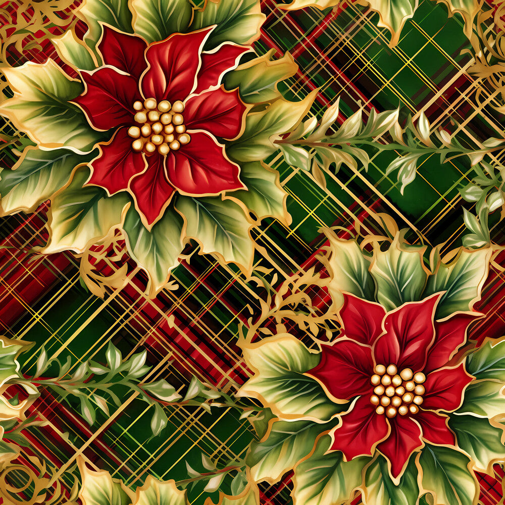 Red Green Gold Christmas Fat Quarter Bundle
