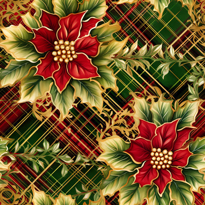 Red Green Gold Christmas Fat Quarter Bundle