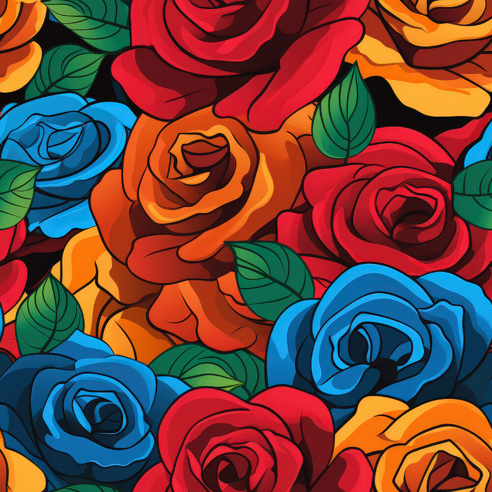 Pop Art Roses Fat Quarter Bundle