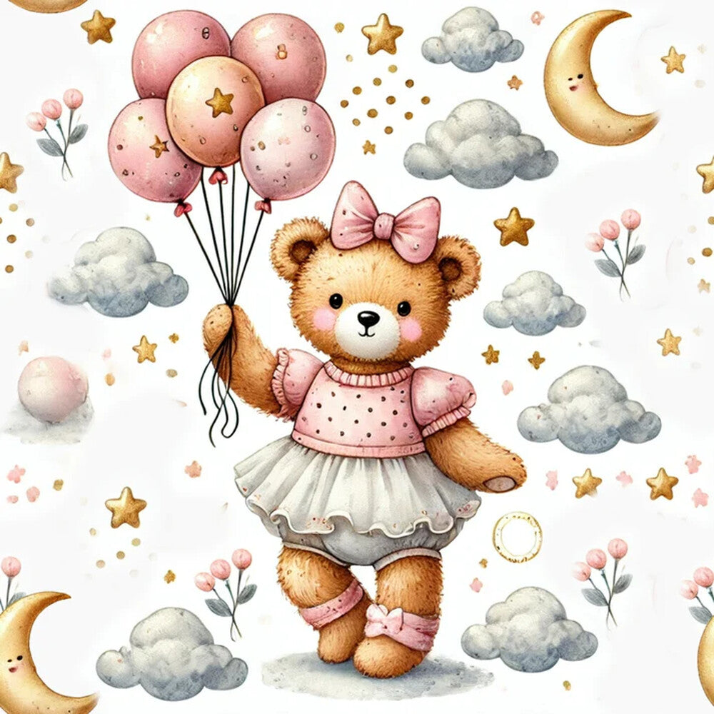 Pink Teddy Bears Fat Quarter Bundle