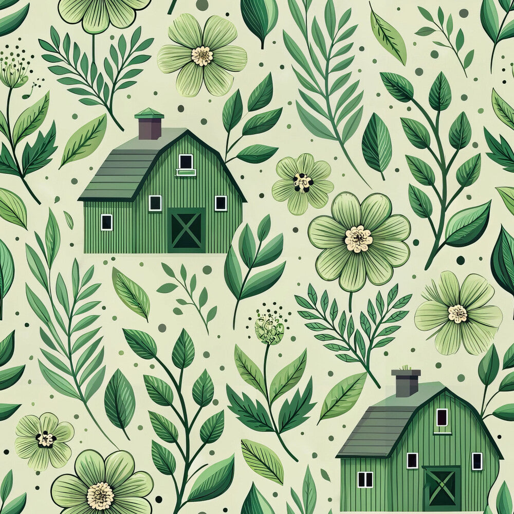 Green Farmhouse Fat Quarter Bundle