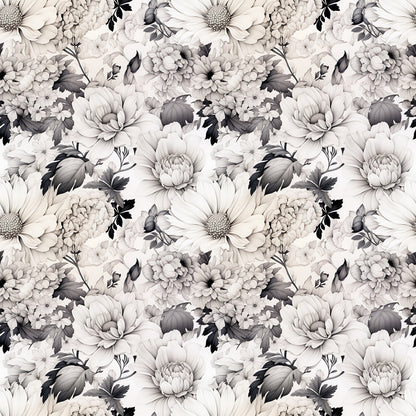 White Flowers Fat Quarter Bundle