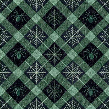 Halloween Gingham and Stripes Fat Quarter Bundle