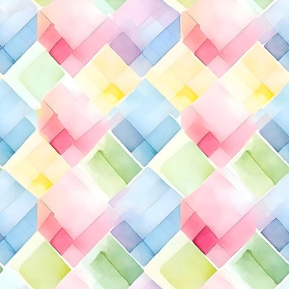 Watercolor Checkered Gingham Fat Quarter Bundle