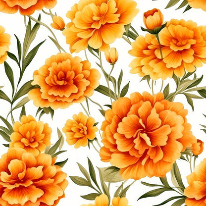 Watercolor Marigold Flower Fat Quarter Bundle