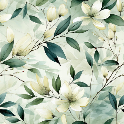 Sage Green Leaves Fat Quarter Bundle