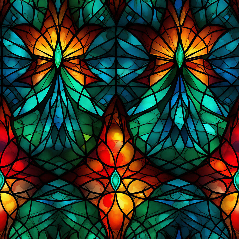 Stained Glass Christmas Fat Quarter Bundle