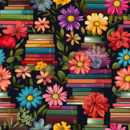 Rainbow Books and Flowers Fat Quarter Bundle