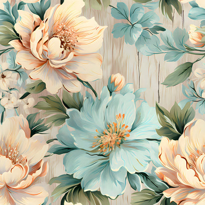 Pastel Floral Wood Fat Quarter Bundle