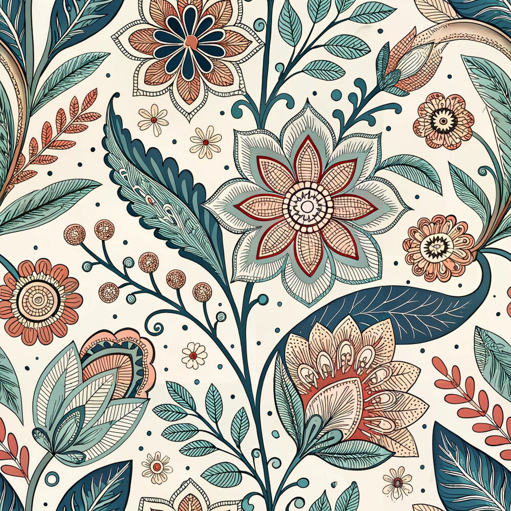 Scandinavian Folk Floral Fat Quarter Bundle