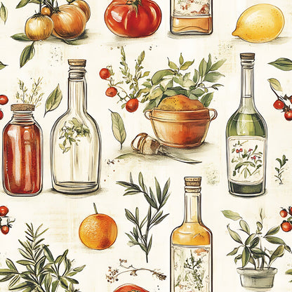 Vintage Kitchen Ingredients Fat Quarter Bundle