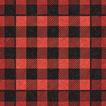 Classic Red and Black Buffalo Plaid Fat Quarter Bundle