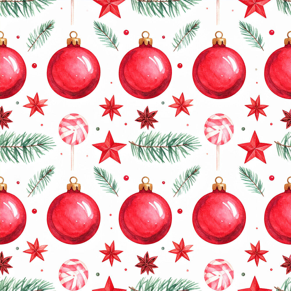Traditional Christmas Watercolor Fat Quarter Bundle