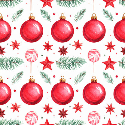 Traditional Christmas Watercolor Fat Quarter Bundle