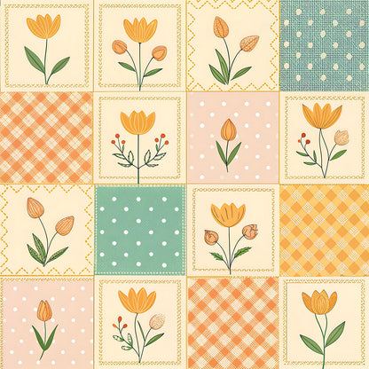 Pastel Spring Floral Patchwork Fat Quarter Bundle