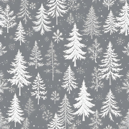 Frosty Winter Trees Fat Quarter Bundle