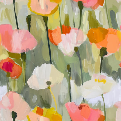 Abstract Poppy Paintings Fat Quarter Bundle