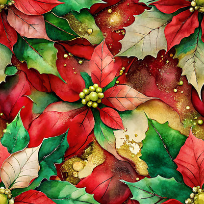 Painted Poinsettias Fat Quarter Bundle