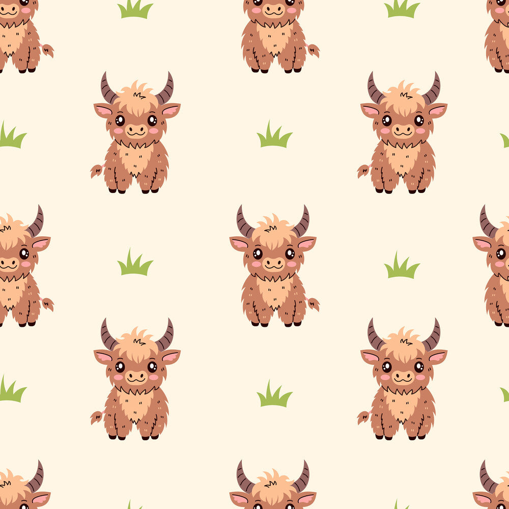 Cute Baby Highland Cows Fat Quarter Bundle