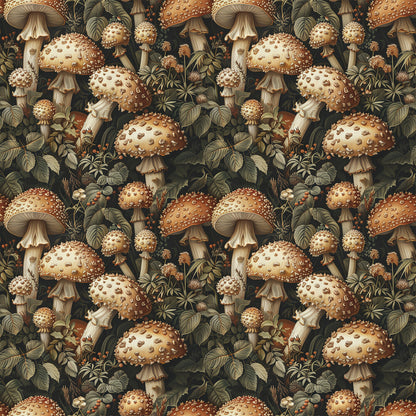 Retro Mushroom Botanical Fat Quarter Bundle